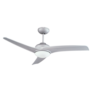 BASTILIPO, Vera Titanio 3 LED, ventilador techo con mando a distancia, 60W, luz LED, 3 palas, 132 cm